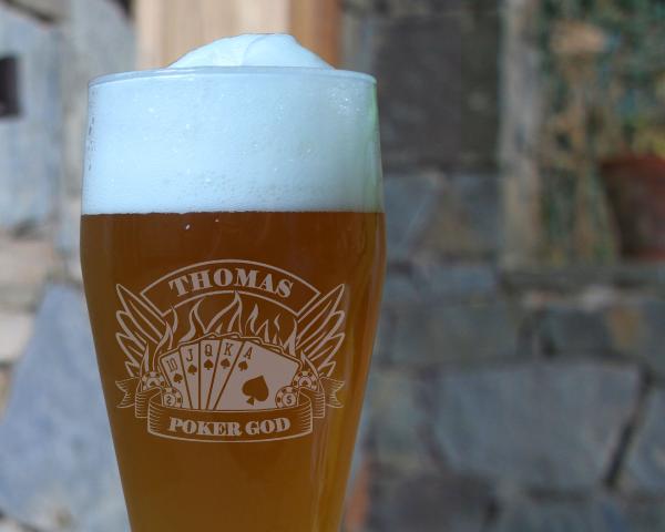 Weizenbierglas Poker God